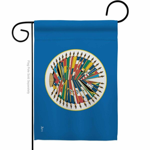 Guarderia 13 x 18.5 in. Organization of American State Association Garden Flag with Double-Sided Horizontal GU3912240